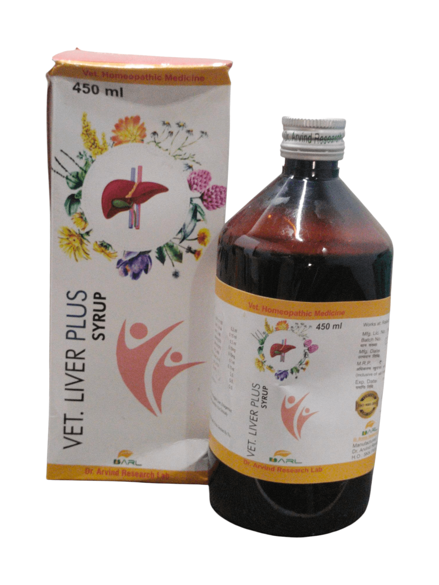 VET LIVER PLUS Syrup 450ML by ADRL Pharma for animal liver support with free shipping.