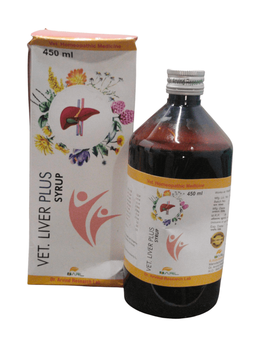 VET LIVER PLUS Syrup 450ML by ADRL Pharma for animal liver support with free shipping.