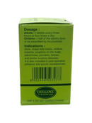Back of SBL Bio-Combination No. 20 box showing dosage and indications for skin diseases treatment.