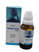 KRIG'S Vertigo Forte Drops 30ml for vertigo relief and dizziness, featuring homeopathic ingredients.