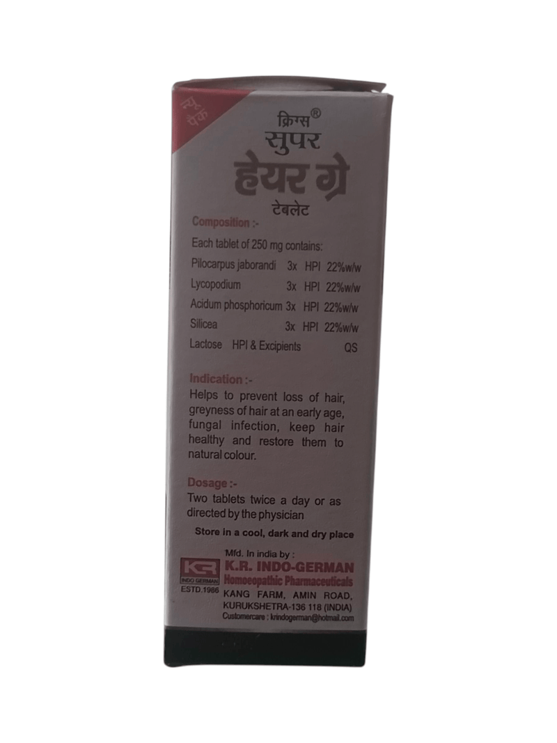 HOMEOPATHIC MEDICIN HAIR GRAY TABLET USE FOR SCALP HAIR FALL HAIR GROWTH HAIR GRAY TREATMENT