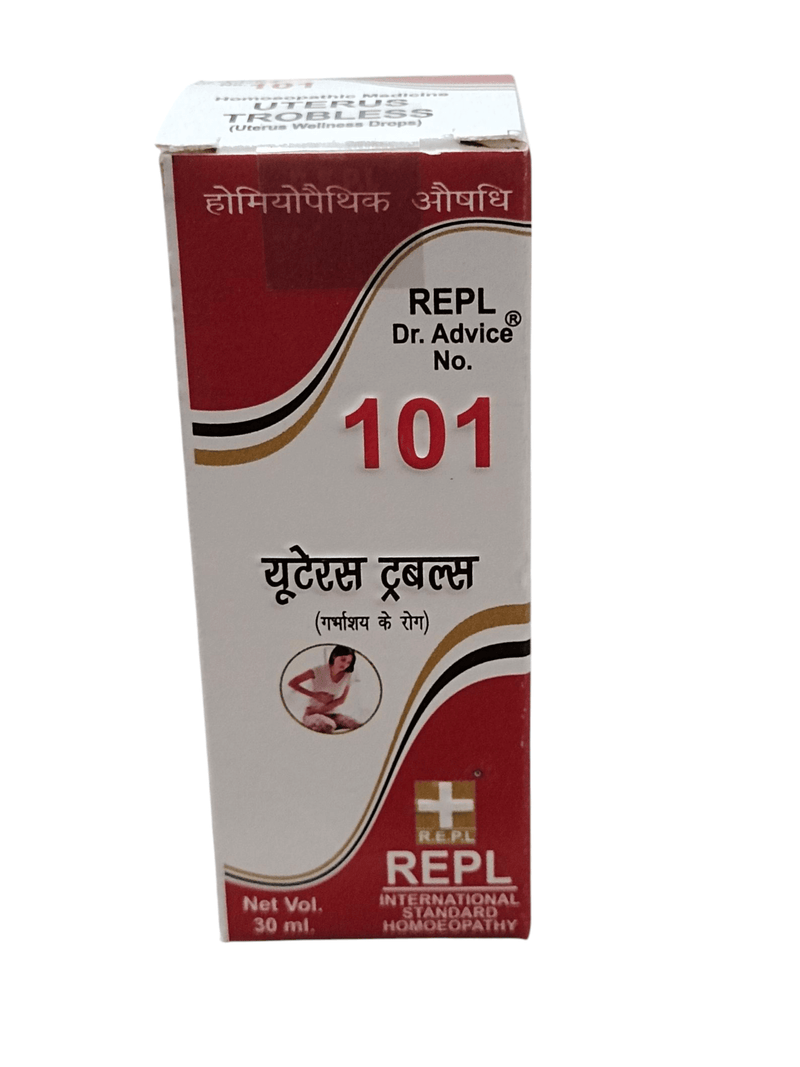 101 UTERUS TROUBLES REPL DR. ADVICE HOMEOPATHIC MEDICINE