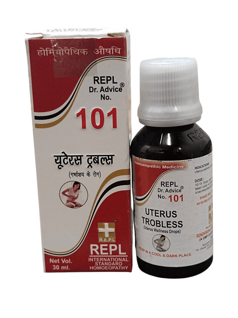 View details for REPL DR. ADVICE NO. 101 UTERUS TROUBLES (Uterus Wellness Drop) 30ml HOMEOPATHIC MEDICINE REPL DR. ADVICE NO. 101 UTERUS TROUBLES (Uterus Wellness Drop) 30ml HOMEOPATHIC MEDICINE