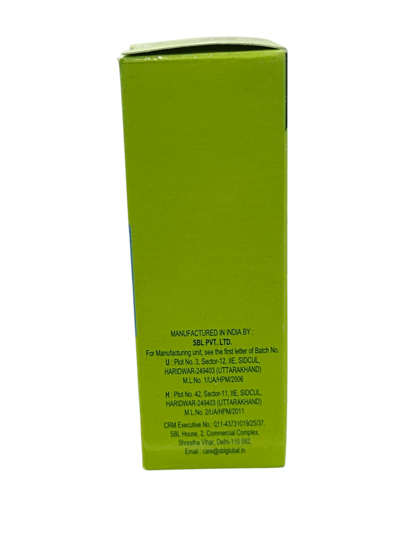SBL Baryta Carbonica 200C homeopathic dilution packaging showing manufacturing details.