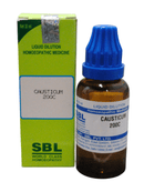 SBL Causticum 200C homeopathic dilution in 30ml bottle for chronic ailments, nervous system, and skin health.