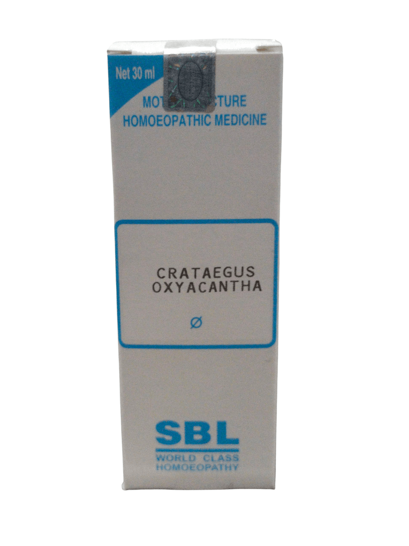 SBL Crataegus Oxyacantha Q mother tincture 30ml bottle packaging for heart support.
