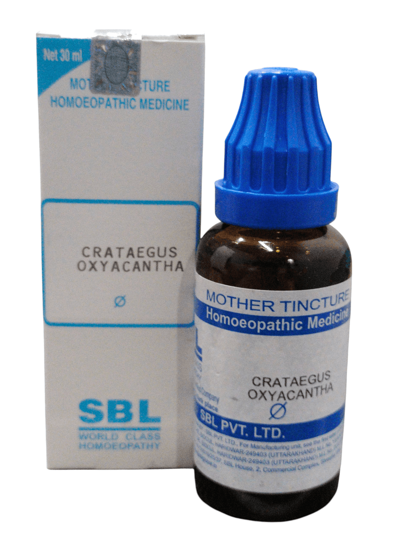 SBL Crataegus Oxyacantha Q mother tincture 30ml bottle, a homeopathic heart tonic for improved heart function.