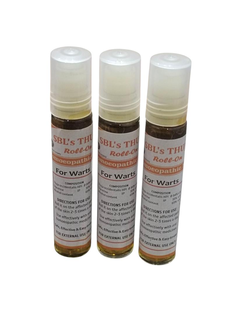 SBL THUJA ROLL-ON 10ML HOMEOPATHIC MEDICINE USE FOR WARTS (PACK OF 3)