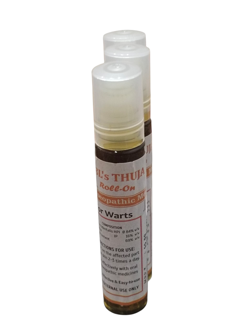 SBL THUJA ROLL-ON 10ML HOMEOPATHIC MEDICINE USE FOR WARTS (PACK OF 3)