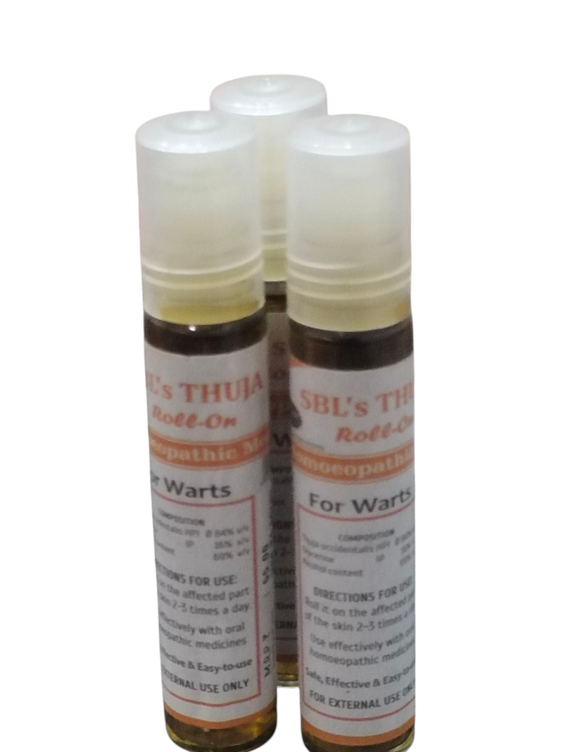 SBL THUJA ROLL-ON 10ML HOMEOPATHIC MEDICINE USE FOR WARTS (PACK OF 3)