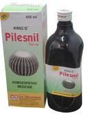 Krig's Pilesnil syrup bottle and packaging on a white background