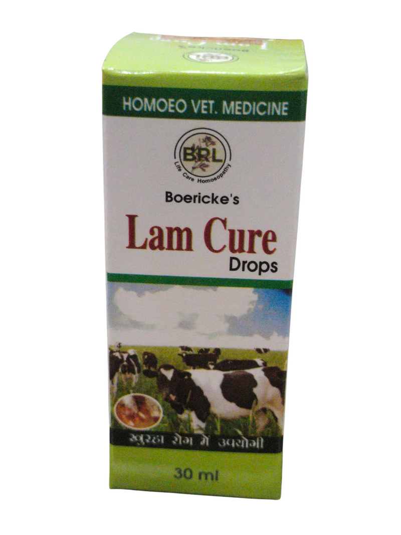 Boericke's Lam Cure Drops 30ml for lameness and joint pain in animals, homeopathic veterinary medicine.