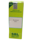 SBL Selenium 200C homeopathic dilution 30ml packaging for health support in fatigue and skin conditions.