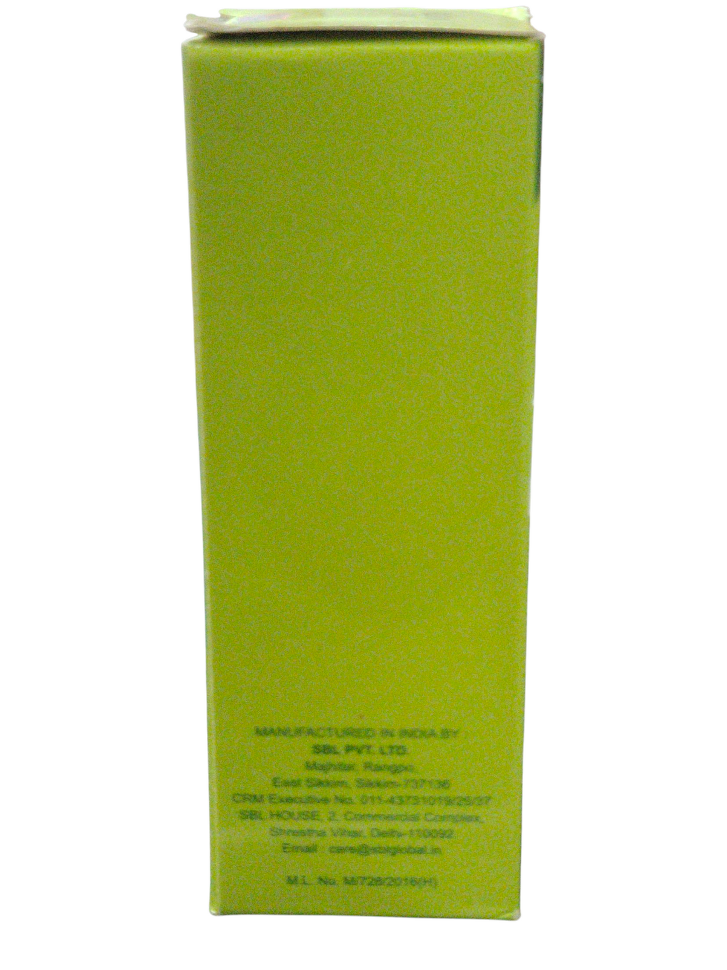 SBL Selenium 200C Homeopathic Dilution 30ML packaging side view, highlighting manufacturer details.