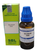 SBL Selenium 200C homeopathic dilution 30ml with green box packaging for health and wellness benefits.