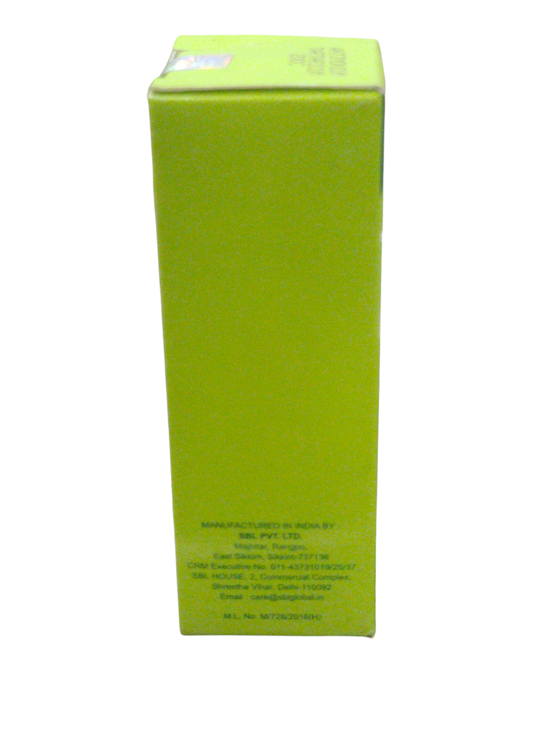 SBL Antimonium Tartaricum 200C homeopathic dilution packaging, 30ml green box side view.