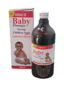 Krig's Baby Plumpy Syrup and its packaging on a white background