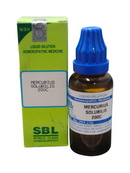 Homeopathic medicine bottle and packaging with SBL label on a white background