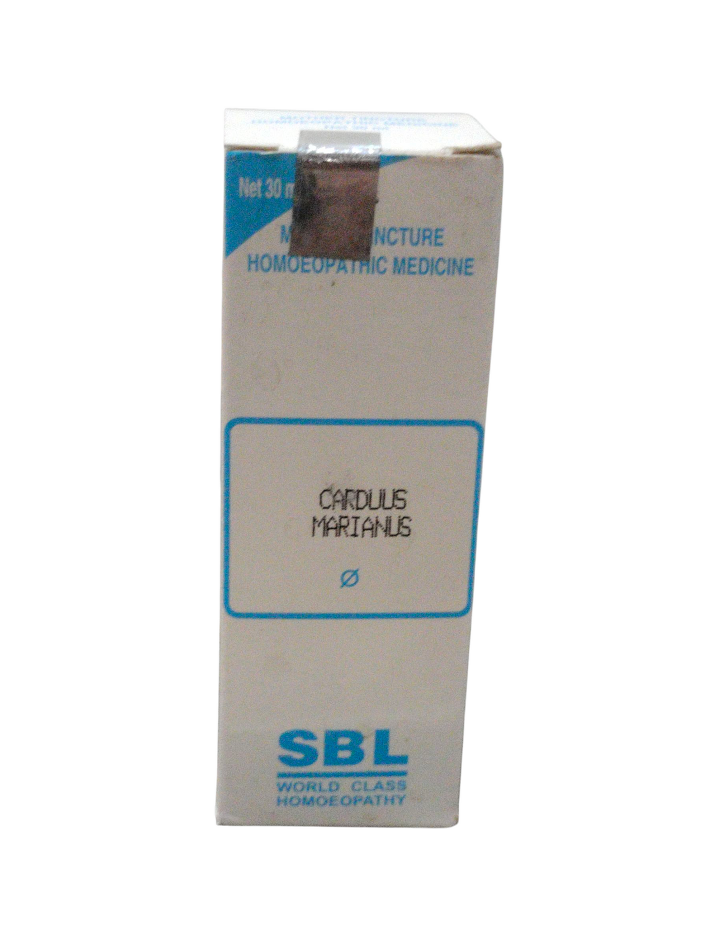 SBL homeopathic medicine box on a white background