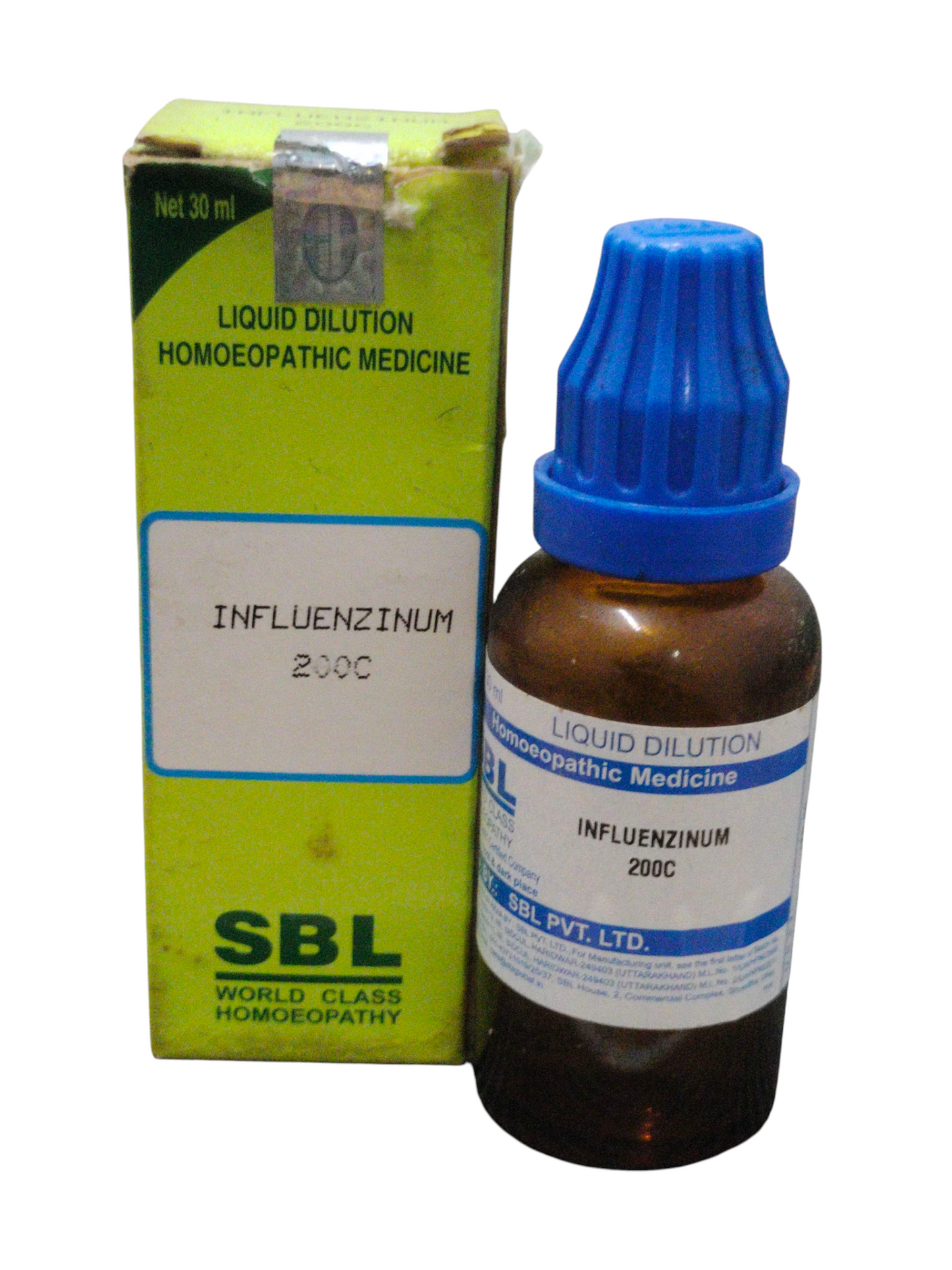 SBL homeopathic medicine bottle and packaging on a white background