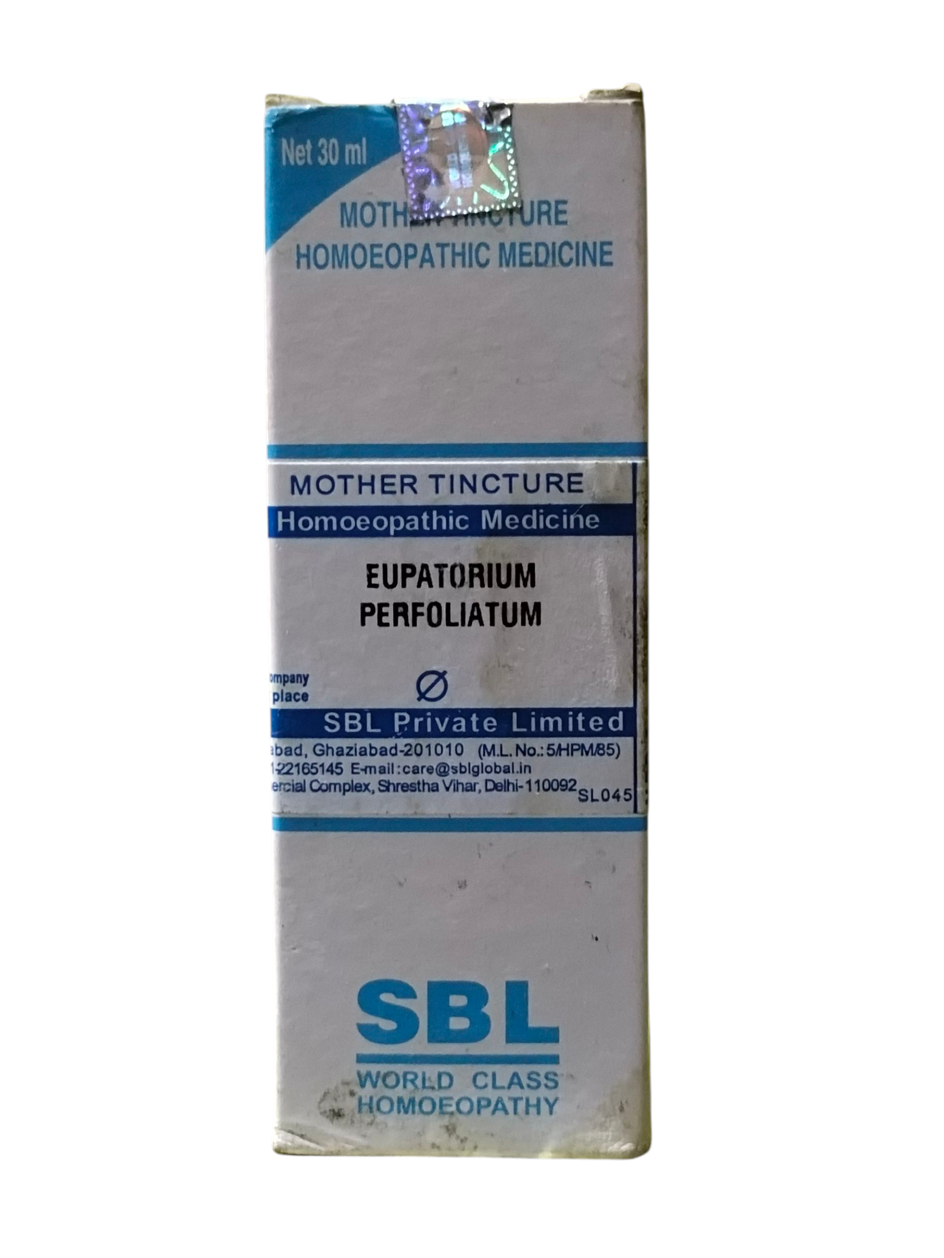 SBL Mother Tincture box for Eupatorium Perfoliatum on a white background