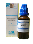 SBL Passiflora Incarnata homeopathic medicine bottle and box on a white background