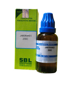 SBL Jaborandi 200C homeopathic medicine bottle and packaging on a white background