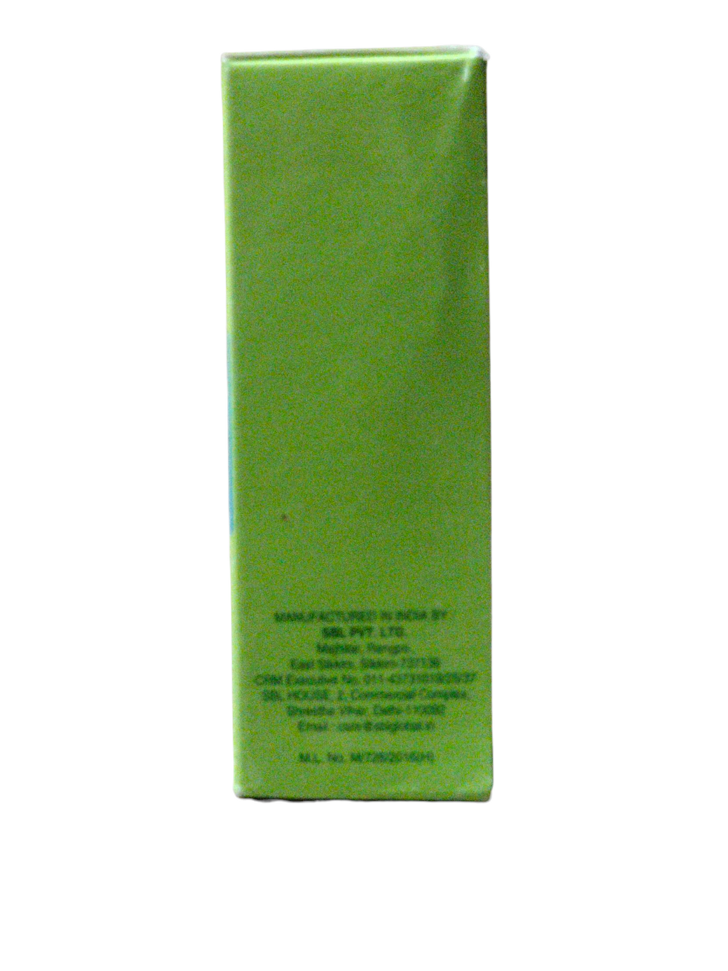 Green rectangular box with text on a white background