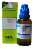 SBL Iodium 200C homeopathic medicine bottle and packaging on a white background