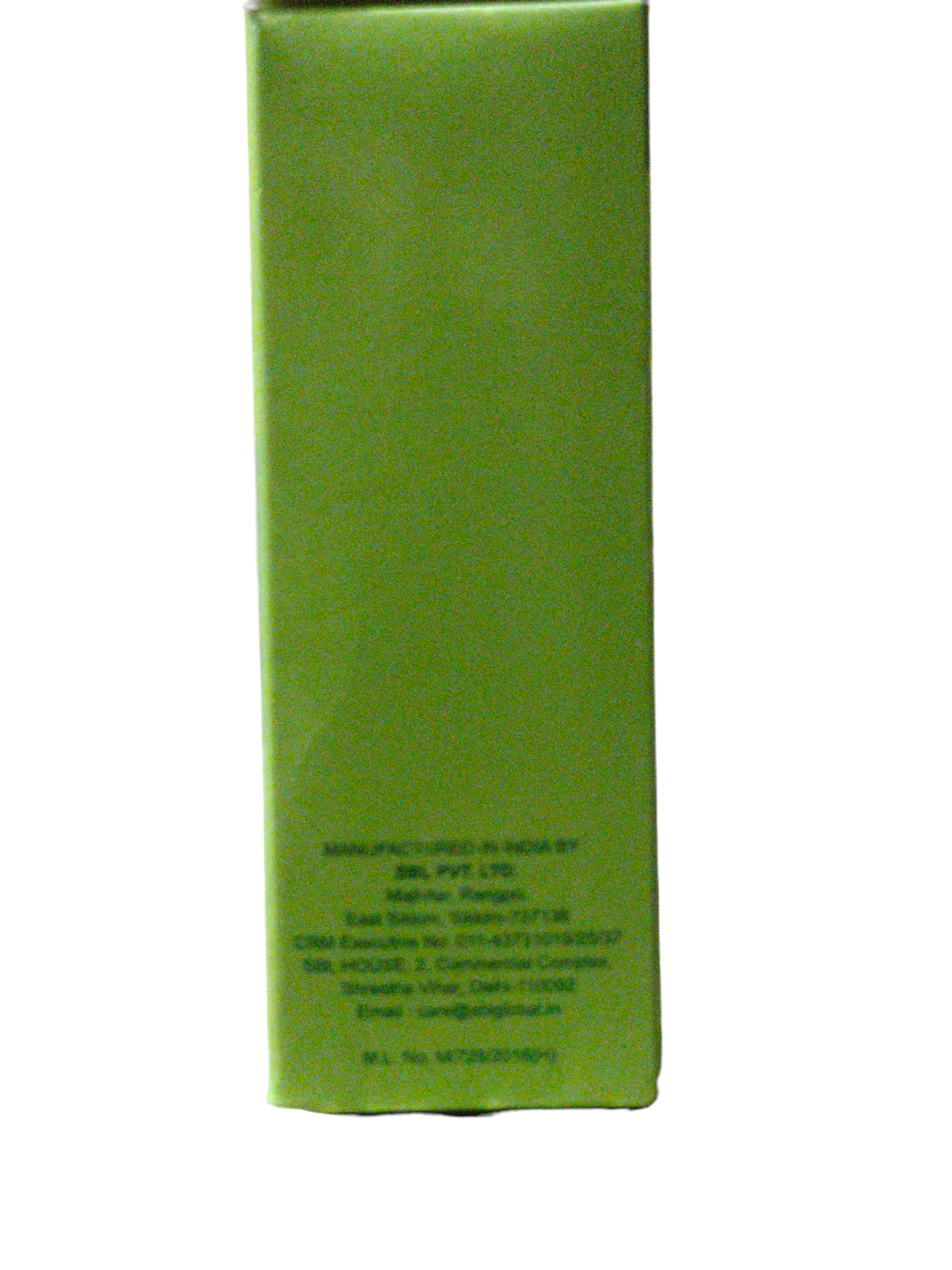 Green rectangular box with text on a white background
