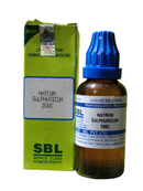 SBL Natrum Sulphuricum 200C homeopathic medicine bottle and packaging on a white background