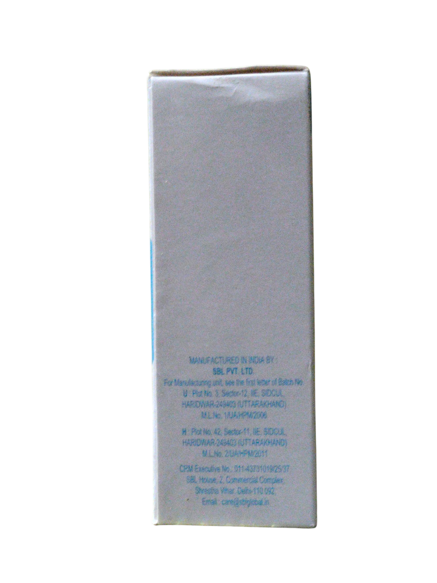 White box with blue text on a white background