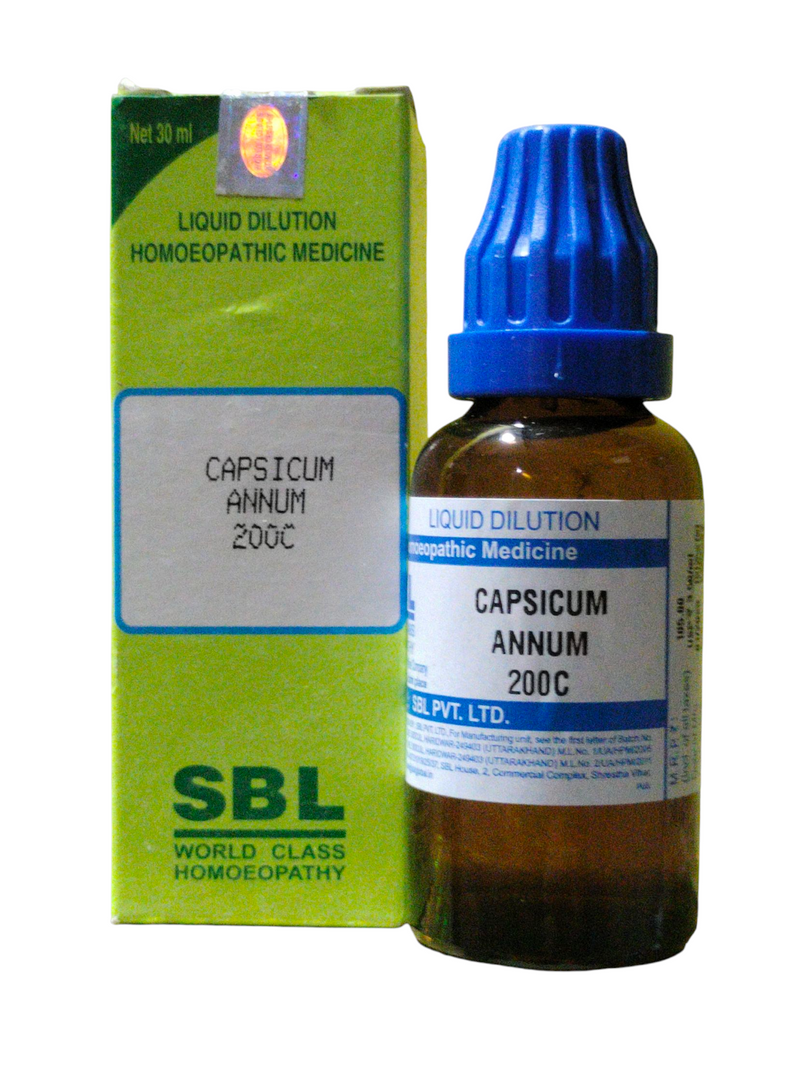SBL CAPSICUM ANNUM 200C HOMEOPATHIC DILUTION 30ML