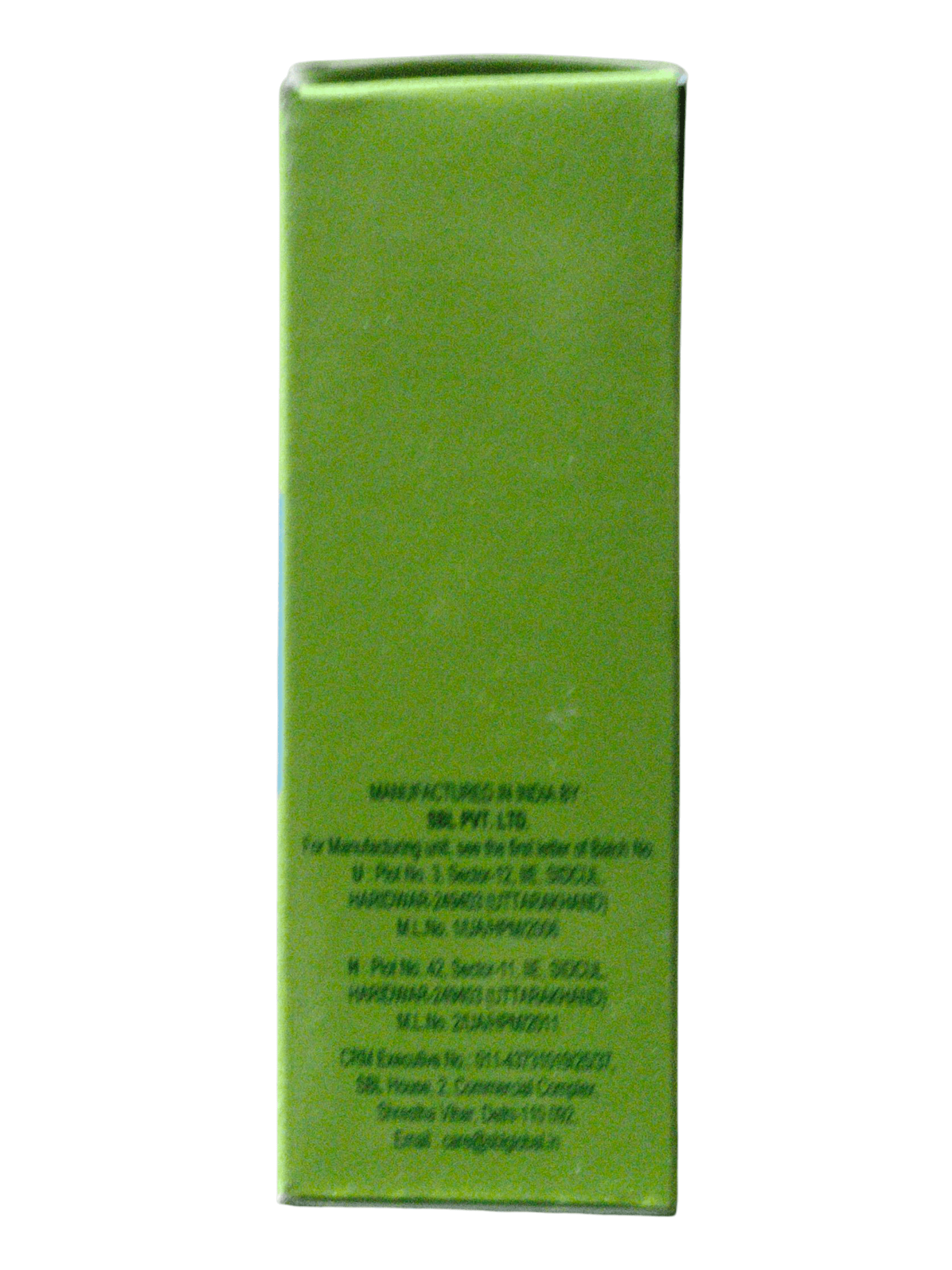 Green rectangular box with text on a white background