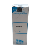 SBL homoeopathic medicine box with Ratanhia on a white background