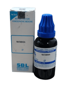 SBL Ratanhia homeopathic medicine bottle and packaging on a white background