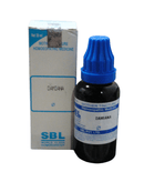 SBL Damiana homeopathic medicine bottle and packaging on a white background