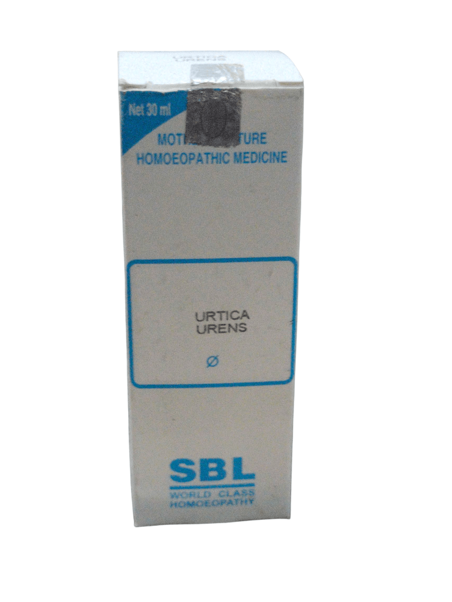 SBL Urtica Urens homeopathic medicine packaging on a white background