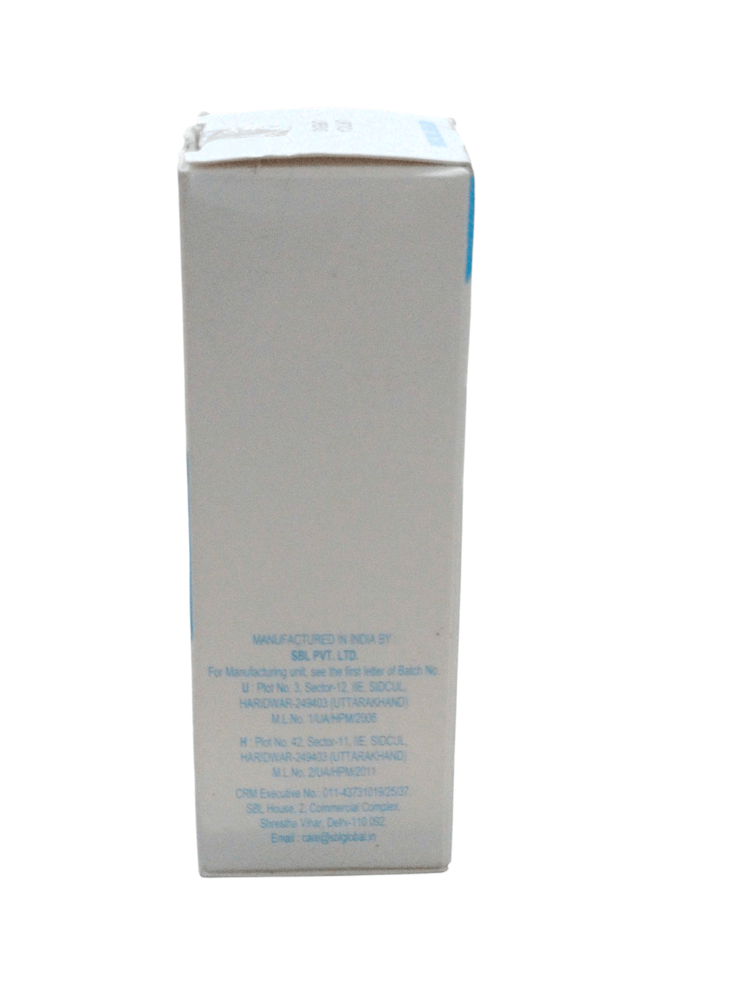White box with blue text on a white background