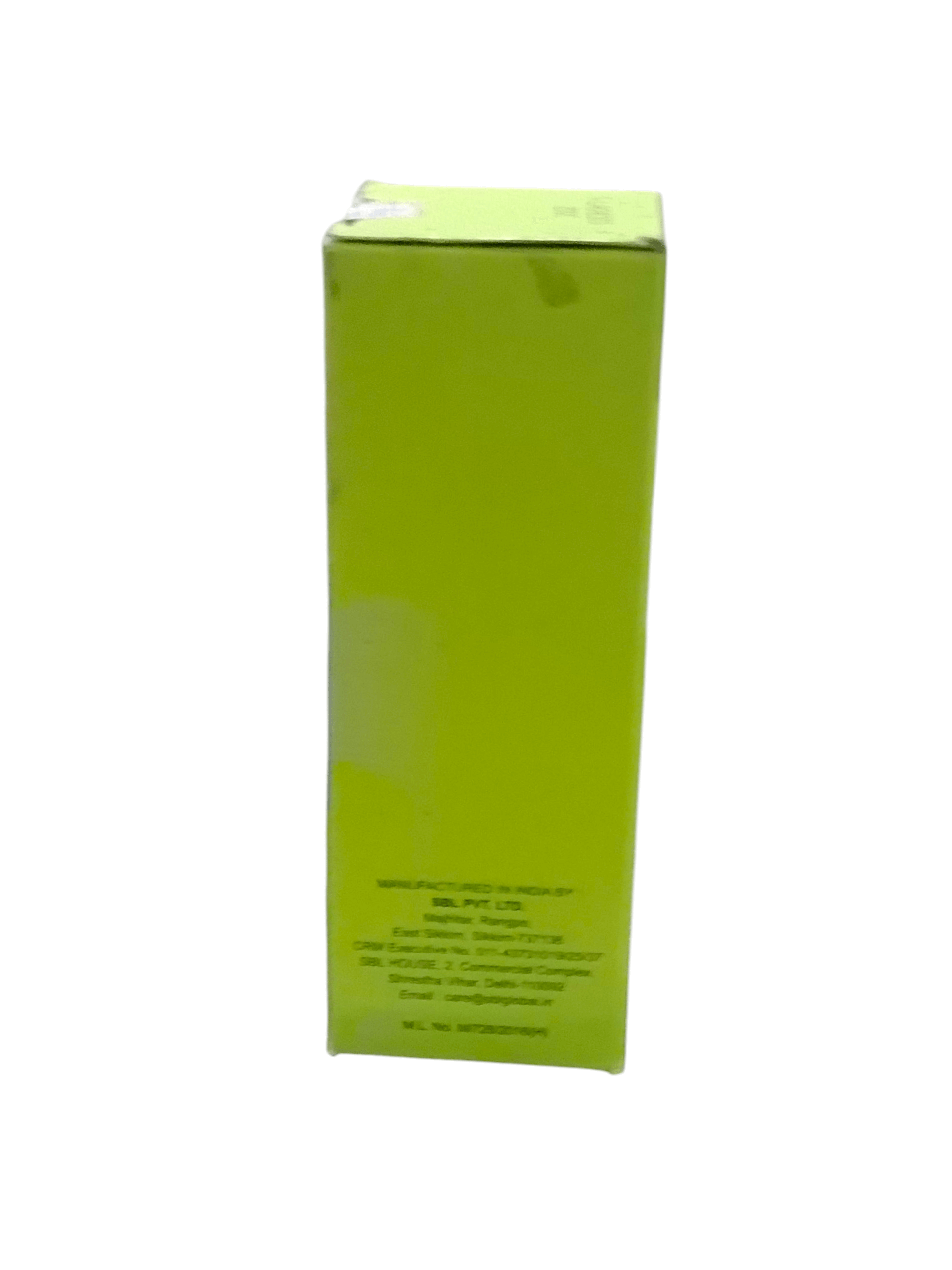 Green rectangular box with text on a white background
