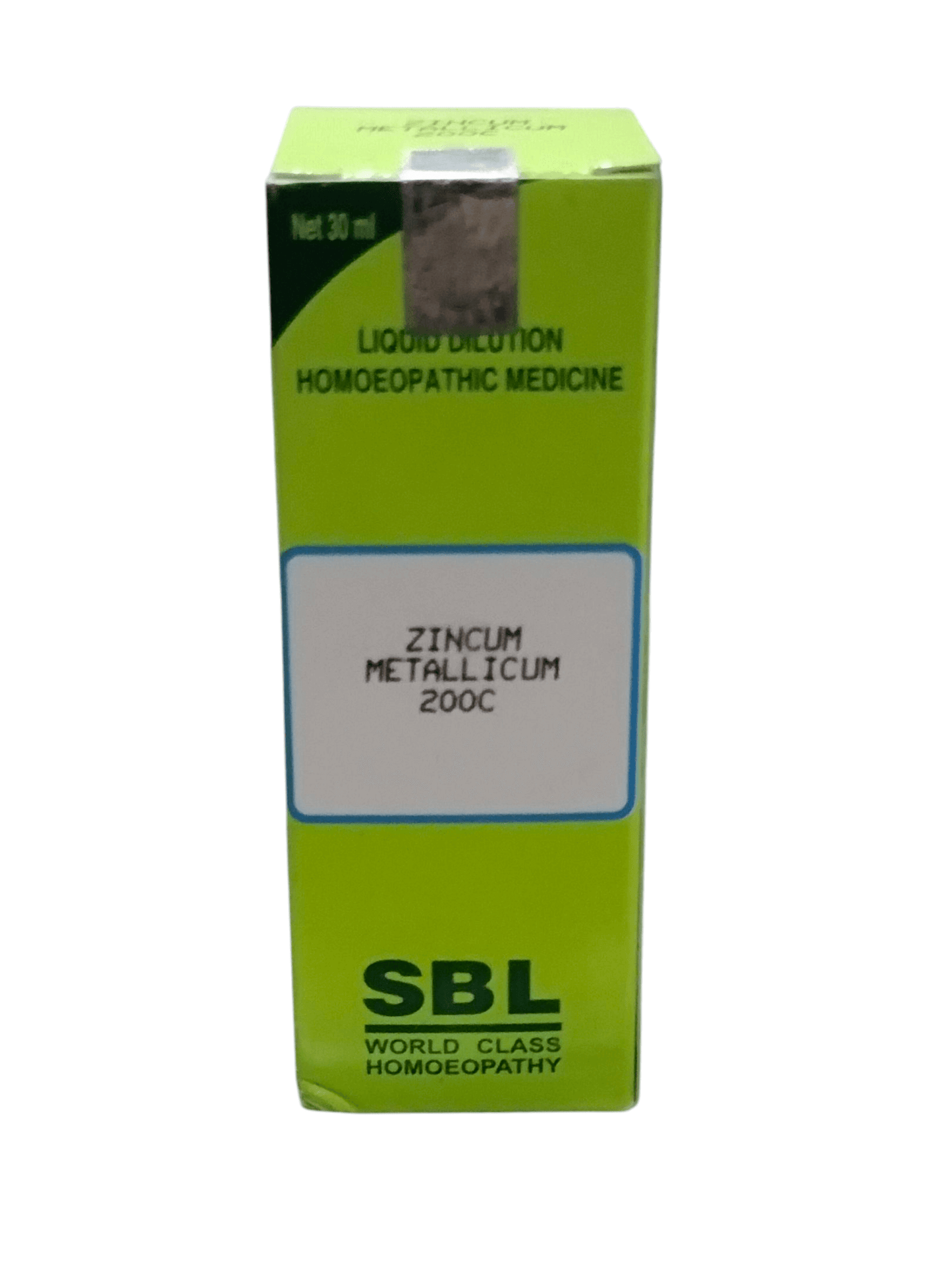 SBL homeopathic medicine box with green and white design on a white background
