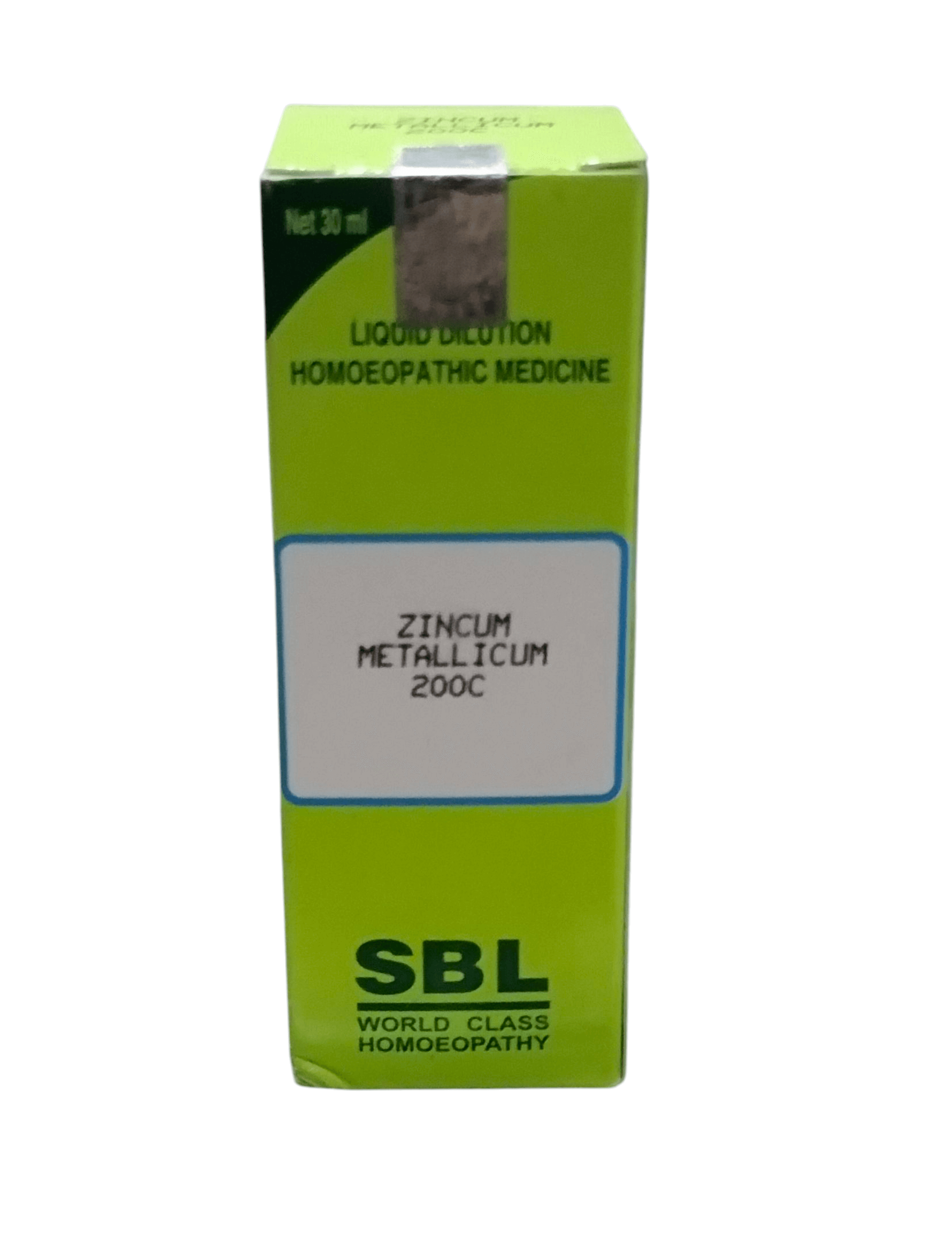 SBL homeopathic medicine box with green and white design on a white background