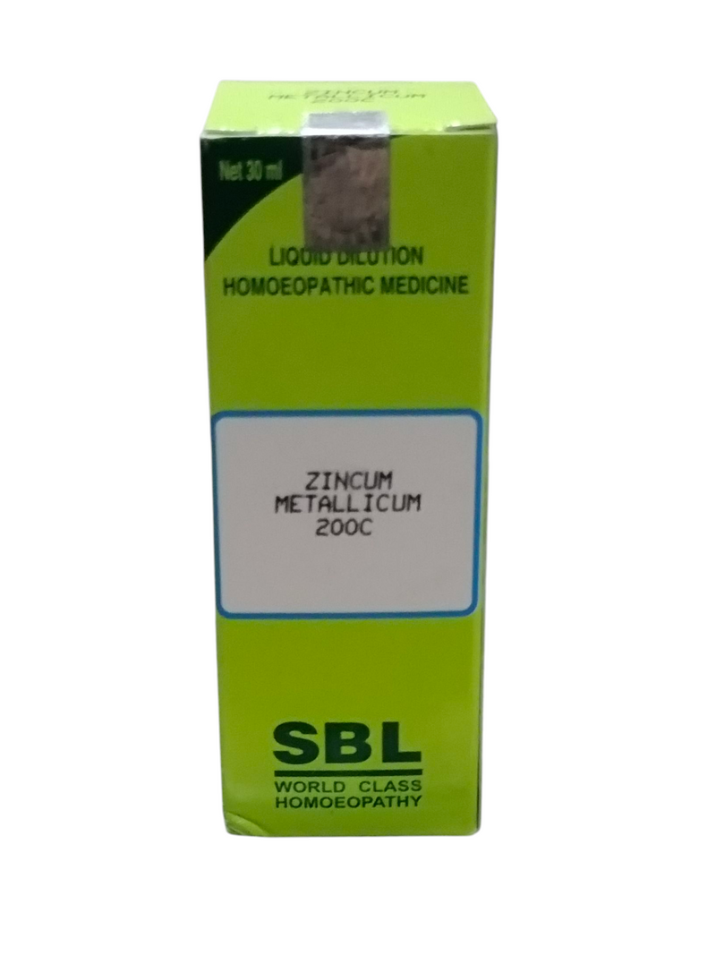 SBL ZINCUM METALICUM 200C HOMEOPATHIC DILUTION 30ML