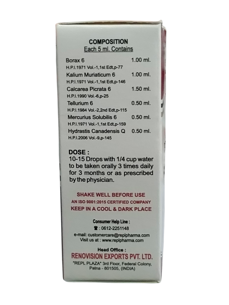 REPL DR. ADVICE NO. 75 OTORRHEAA (FOR OTORRHEA & OTALGIA) 30ML HOMEOPATHIC MEDICINE