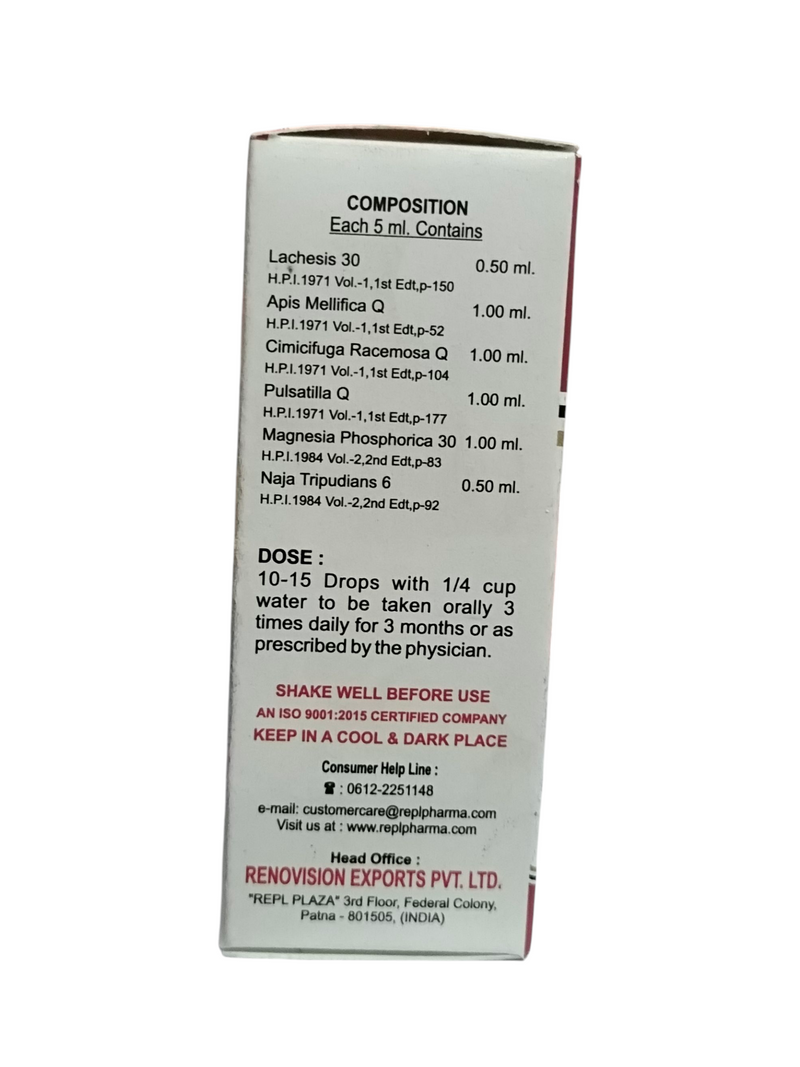REPL DR. ADVICE NO. 76 OVARY TROBLESS (FOR HEALTHY OVARIES) 30ML HOMEOPATHIC MEDICINE