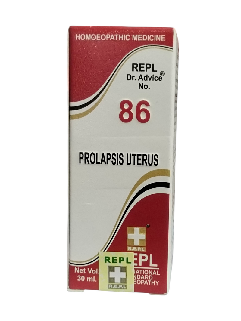 REPL DR. ADVICE NO. 86 PROLAPSIS UTERUS 30ML HOMEOPATHIC MEDICINE