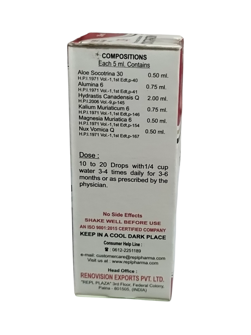 REPL DR. ADVICE NO. 29 CONSTIPATION 30ML HOMEOPATHIC MEDICINE