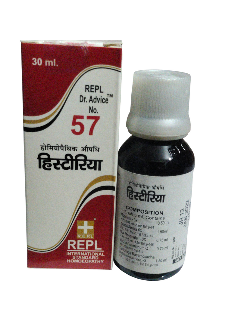 REPL DR. ADVICE NO. 57 HYSTERIA HOMEWOPATHIC MEDICINE 30ML