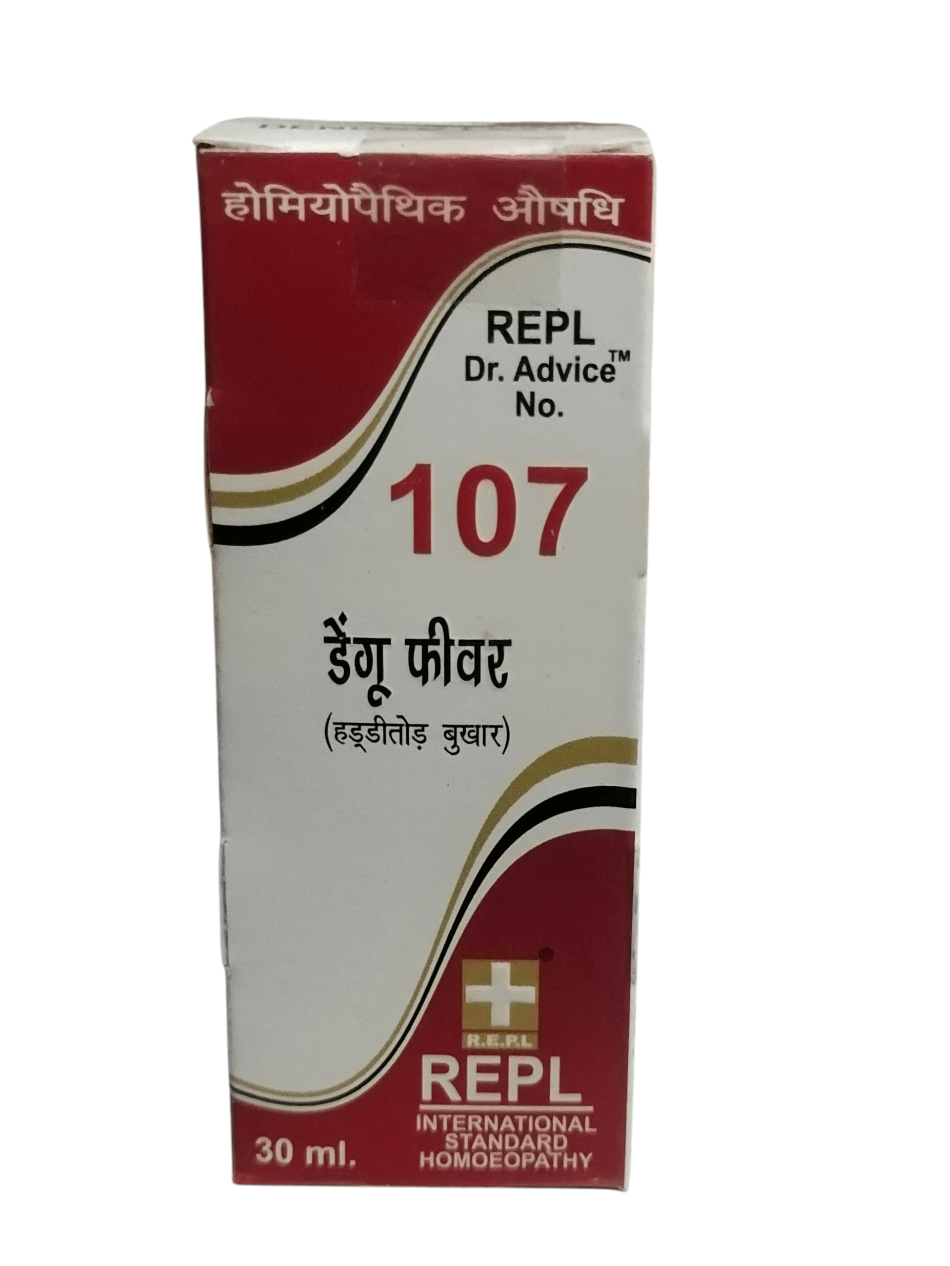 REPL Dr. Advice No. 107 homeopathic medicine box on a white background