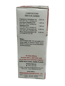 Box with medical composition details on a white background